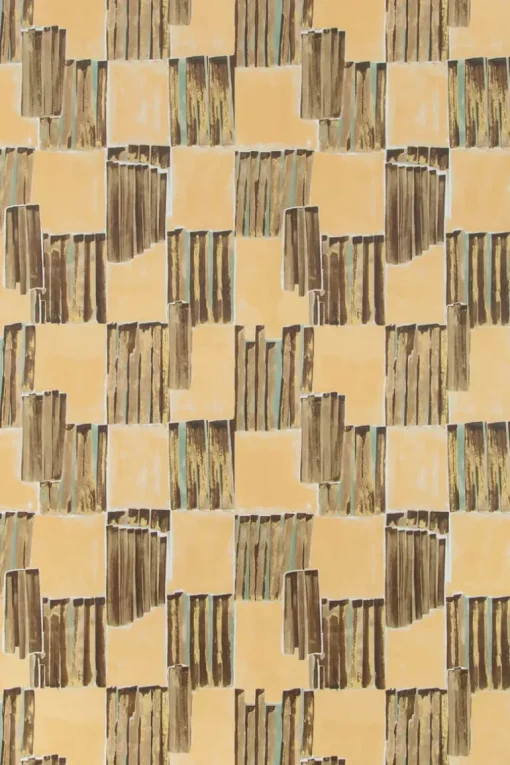 Lee Jofa Kelly Wearstler Lyre Paper Wallpaper - Bronzed