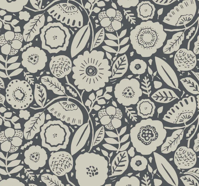 Lemieux et Cie Signature Camille Blossom Wallpaper - Charcoal