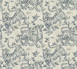 Lemieux et Cie Signature Orly Tigers Wallpaper - Indigo