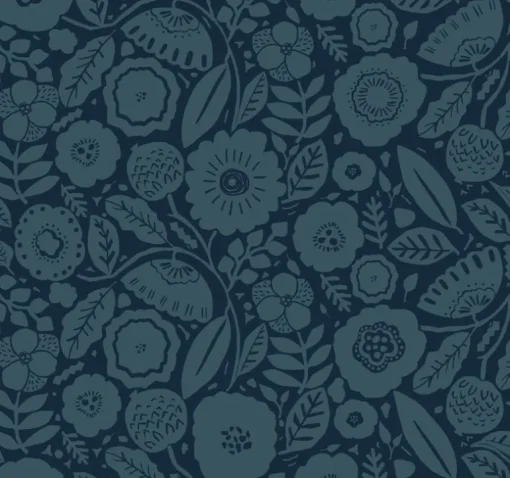Lemieux et Cie Signature Camille Blossom Wallpaper - Indigo