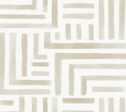 Lemieux et Cie Signature Painterly Labyrinth Wallpaper - Light Neutral
