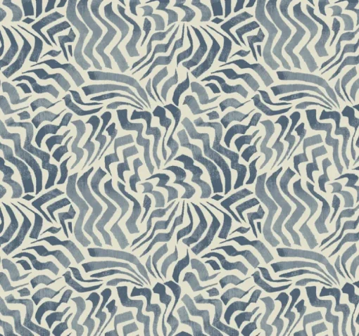 Lemieux et Cie Signature Zora Wave Wallpaper - Denim