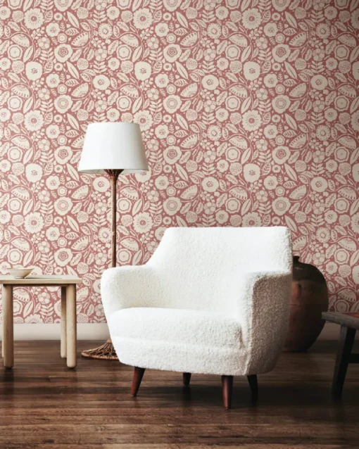 Lemieux et Cie Signature Camille Blossom Wallpaper - Vintage Rose