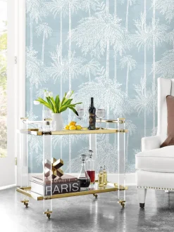 Lillian August Coastal Haven Palm Grove Wallpaper - Hampton Blue