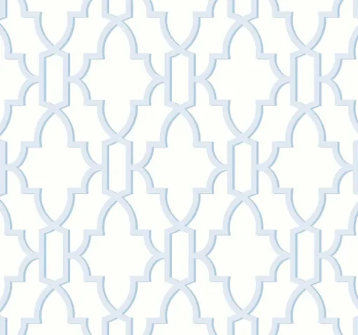 Lillian August Coastal Lattice Peel & Stick Wallpaper - Hampton Blue