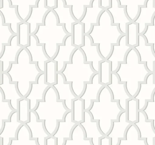 Lillian August Coastal Lattice Peel & Stick Wallpaper - Harbor Mist