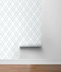 Lillian August Coastal Lattice Peel & Stick Wallpaper - Hampton Blue