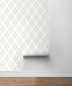 Lillian August Coastal Lattice Peel & Stick Wallpaper - Harbor Mist