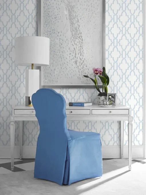 Lillian August Coastal Lattice Peel & Stick Wallpaper - Hampton Blue