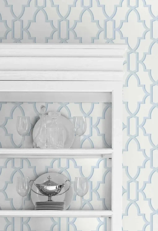 Lillian August Coastal Lattice Peel & Stick Wallpaper - Hampton Blue