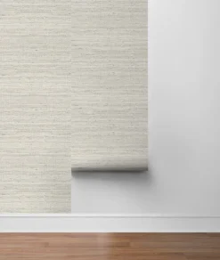 Lillian August Faux Weave Peel & Stick Wallpaper - Gray