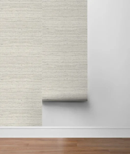 Lillian August Faux Weave Peel & Stick Wallpaper - Gray