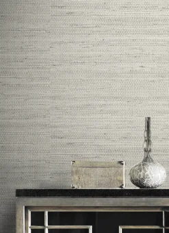 Lillian August Faux Weave Peel & Stick Wallpaper - Gray