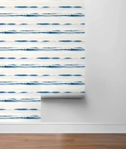 Lillian August Horizon Stripe Peel & Stick Wallpaper - Blue Oasis