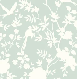 Lillian August Mono Toile Peel & Stick Wallpaper - Seaglass
