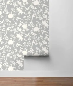 Lillian August Mono Toile Peel & Stick Wallpaper - Harbor Mist