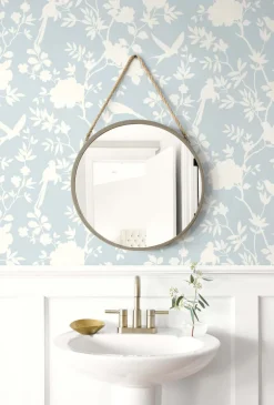 Lillian August Mono Toile Peel & Stick Wallpaper - Hampton Blue