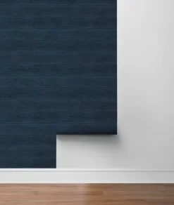 Lillian August Rustic Shiplap Peel & Stick Wallpaper - Denim Blue