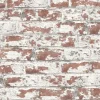 Lillian August Soho Brick Peel & Stick Wallpaper - Terra Cotta Red