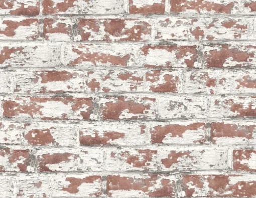 Lillian August Soho Brick Peel & Stick Wallpaper - Terra Cotta Red
