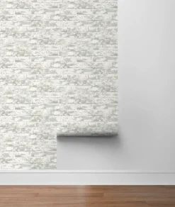 Lillian August Soho Brick Peel & Stick Wallpaper - Gray