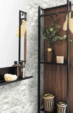 Lillian August Soho Brick Peel & Stick Wallpaper - Gray