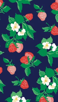 Madcap Cottage Berry Nice Peel & Stick Wallpaper - Navy Blue