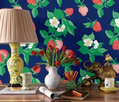 Madcap Cottage Berry Nice Peel & Stick Wallpaper - Navy Blue