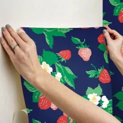 Madcap Cottage Berry Nice Peel & Stick Wallpaper - Navy Blue