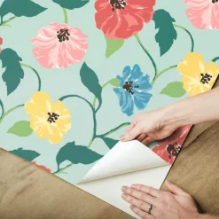 Madcap Cottage Jungle Garden Peel & Stick Wallpaper - Sky Blue