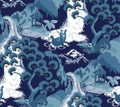 Madcap Cottage Old Peking Peel & Stick Wallpaper - Navy Blue