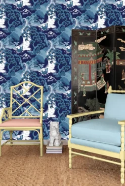 Madcap Cottage Old Peking Peel & Stick Wallpaper - Navy Blue