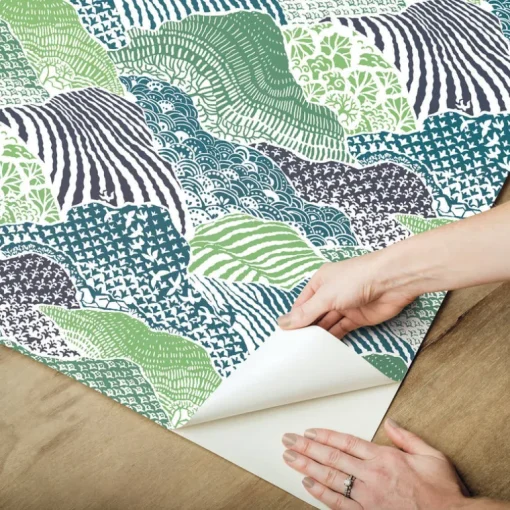 Madcap Cottage Shangri-La Peel & Stick Wallpaper - Palm Green
