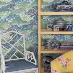 Madcap Cottage Shangri-La Peel & Stick Wallpaper - Palm Green