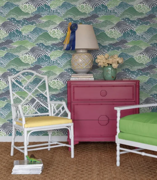 Madcap Cottage Shangri-La Peel & Stick Wallpaper - Palm Green