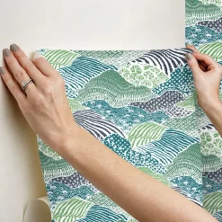 Madcap Cottage Shangri-La Peel & Stick Wallpaper - Palm Green