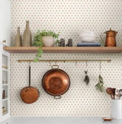 Magnolia Home Charm Wallpaper - Red & White