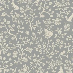 Magnolia Home Fox & Hare Wallpaper - Grey