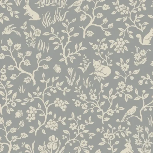 Magnolia Home Fox & Hare Wallpaper - Grey