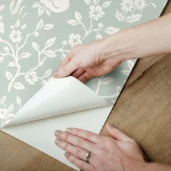 Magnolia Home Fox & Hare Peel & Stick Wallpaper - Green