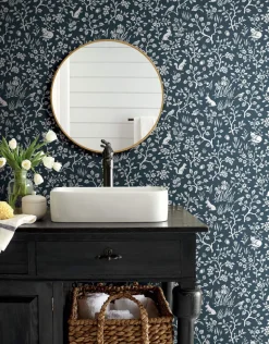Magnolia Home Fox & Hare Wallpaper - Navy Blue