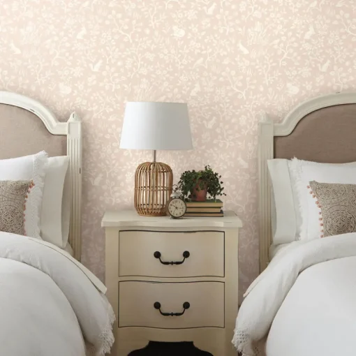 Magnolia Home Fox & Hare Wallpaper - Pink