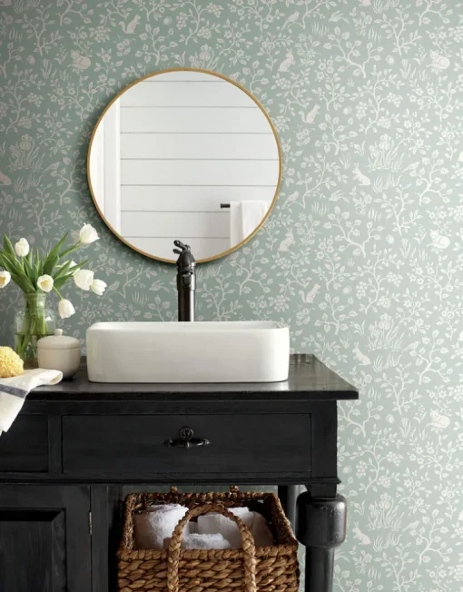Magnolia Home Fox & Hare Peel & Stick Wallpaper - Green