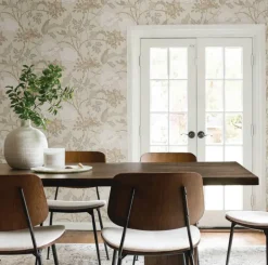 Magnolia Home Gwendolyn Wallpaper - Neutral & Coral