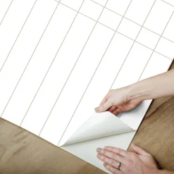 Magnolia Home Linear Gridwork Peel & Stick Wallpaper - Linen & White