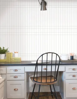 Magnolia Home Linear Gridwork Peel & Stick Wallpaper - Linen & White