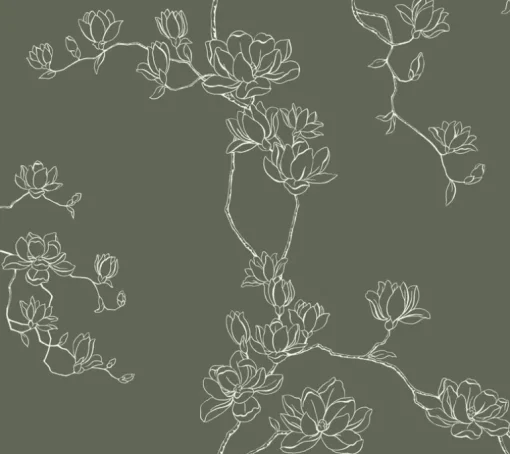 Magnolia Home Magnolia Branches Wallpaper - Pine