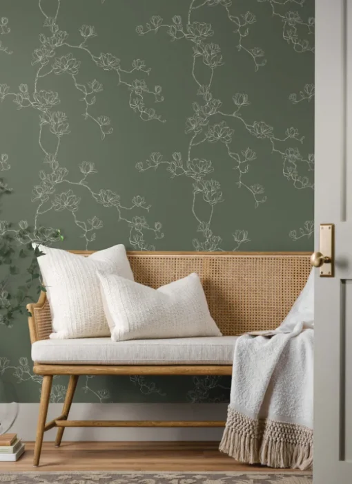 Magnolia Home Magnolia Branches Wallpaper - Pine