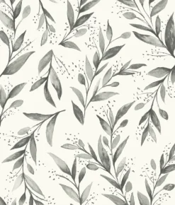 Magnolia Home Olive Branch Peel & Stick Wallpaper - Charcoal