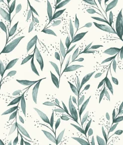 Magnolia Home Olive Branch Peel & Stick Wallpaper - Teal